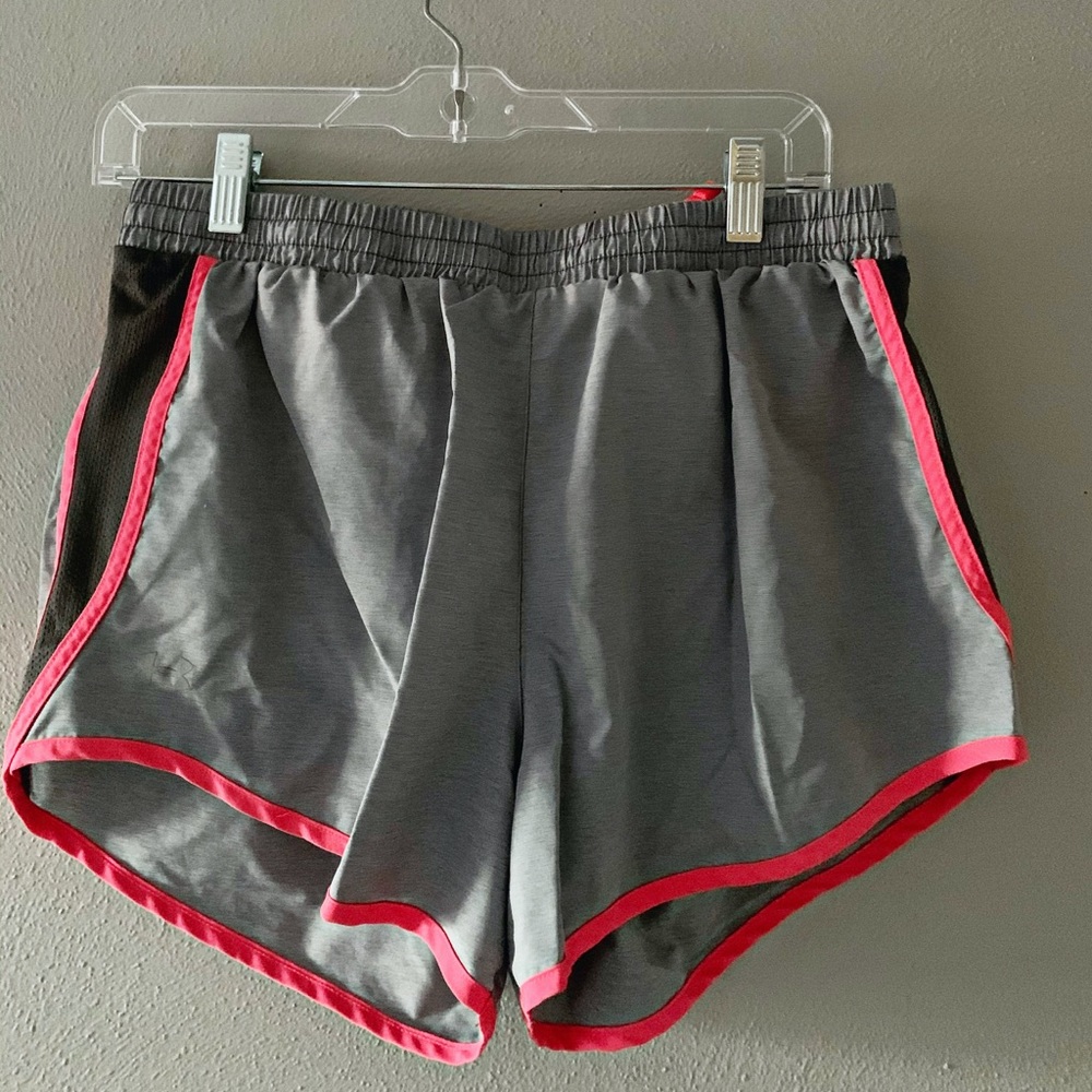 Gray and Pink Under Armour Shorts